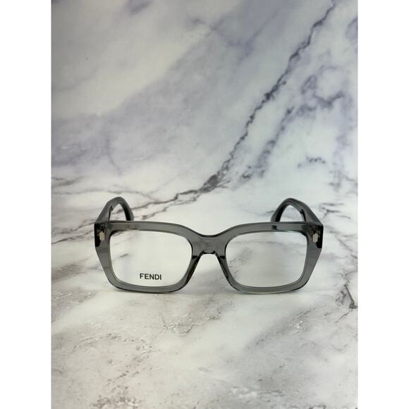 NEW Fendi FE50094F Grey Transparent Square Eyeglasses Frames - Picture 10 of 11